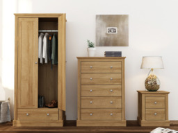 Devonshire Five Drawer Chest Oak - thumbnail 2