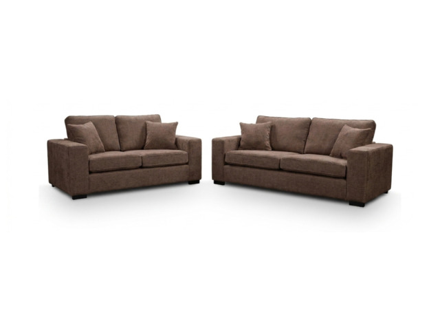 Chestnut Coco 3+2 Sofa Set Enzo Fabric - image 1