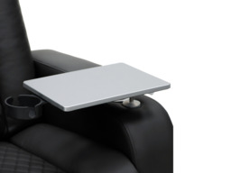 Tech 8 Smart 3 Seater Electric Recliner Sofa Black Aire Leather - thumbnail 8
