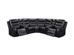Forbes Electric Recliner Corner Sofa Aire Leather