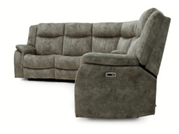 Lawson Charcoal Grey Electric Corner Recliner Sofa Modular - thumbnail 4