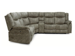 Lawson Charcoal Grey Electric Corner Recliner Sofa Modular - thumbnail 3