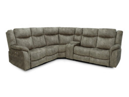 Lawson Charcoal Grey Electric Corner Recliner Sofa Modular - thumbnail 1