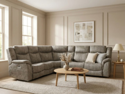 Lawson Charcoal Grey Electric Corner Recliner Sofa Modular - thumbnail 2