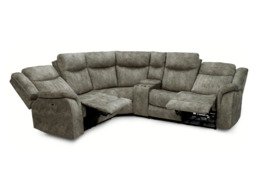 Lawson Charcoal Grey Electric Corner Recliner Sofa Modular - thumbnail 5