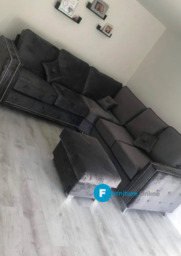 Alaska Footstool Plush Velvet Grey - thumbnail 2