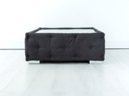 Carnaby Black Footstool with Glass Top - thumbnail 2