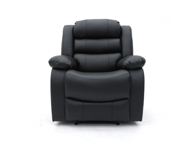 Sorrentino Recliner Chair Black Leather