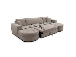 Belrosa Enzo U Shaped Sofa Bed with Storage - thumbnail 6