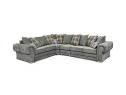 Verona Corner Sofa 6 Seater Universal Scatter Back Grey - thumbnail 1