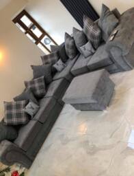 Verona Corner Sofa 6 Seater Universal Scatter Back Grey - thumbnail 2