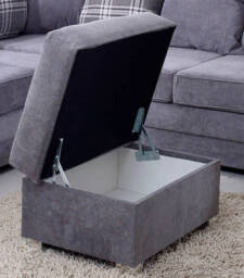 Verona Footstool Storage Grey - thumbnail 2