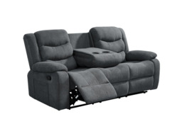 Sorrentino 3 Seater Recliner Sofa Grey Chenille Fabric