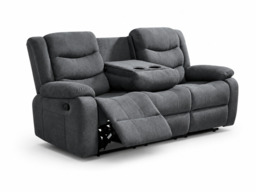 Sorrentino 3 Seater Recliner Sofa Grey Chenille Fabric