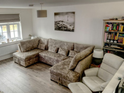 Meridian U Shaped Sofa Bed with Storage in Truffle Alaska Chenille - thumbnail 6