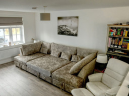 Meridian U Shaped Sofa Bed with Storage in Truffle Alaska Chenille - thumbnail 7