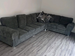 Vegas Corner Sofa 7 Seater Universal  Full Back Grey - thumbnail 4
