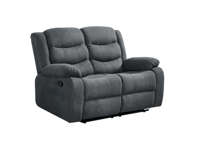 Manual Recliner 2 Seater Sofa in Grey Fabric - image 1