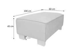 Sloane Luxury Large Footstool Mink - thumbnail 2