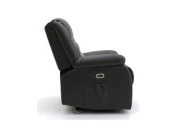 Vinson Electric Recliner Armchair Black Aire Leather - thumbnail 2