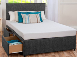 Divan Bed Set with Memory Touch Mattress and Headboard - thumbnail 2