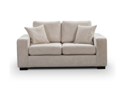 Chestnut 2 Seater Sofa Bed Cream Micro Fabric - thumbnail 3