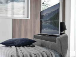 Darras TV Bed Frame with Dolby Atmos System Grey Fabric - thumbnail 3