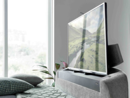 Darras TV Bed Frame with Dolby Atmos System Grey Fabric - thumbnail 5