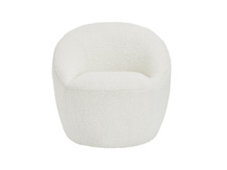 Cocoon Occasional Accent Chair in Ivory Boucle - thumbnail 3