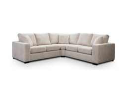 Chestnut Corner Sofa Cream Enzo Fabric