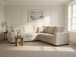 Chestnut Corner Sofa Cream Enzo Fabric - thumbnail 6