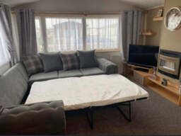 Verona Fernando Corner Sofa Bed Scatter Back Sleeper Grey - thumbnail 4