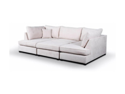 Carnaby Small U Shaped Sofa with Footstool - thumbnail 3