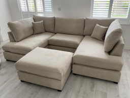Carnaby Small U Shaped Sofa with Footstool - thumbnail 7