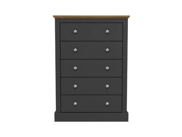 Devonshire Five Drawer Chest Charcoal - image 1