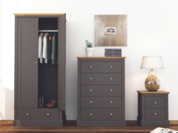Devonshire Five Drawer Chest Charcoal - thumbnail 2