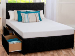 Divan Bed Set with Memory Touch Mattress and Headboard - thumbnail 1