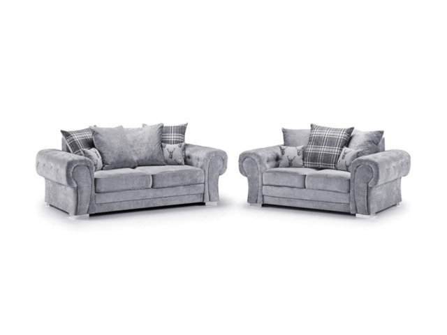 Verona 3+2 Sofa Set Grey - image 1
