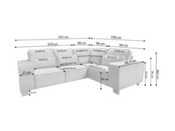 Sloane Luxury Sofa 4 Seater Right Hand Corner Grey - thumbnail 2
