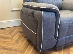 Hanna Electric Recliner Chair Grey Micro Fabric - thumbnail 5
