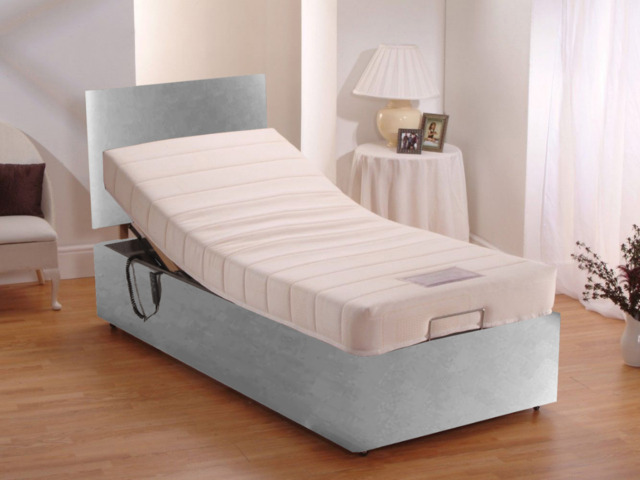 Sleepwell Adjustable Electric Bed Chenille With Memory Foam Mattress and Headboard - image 1