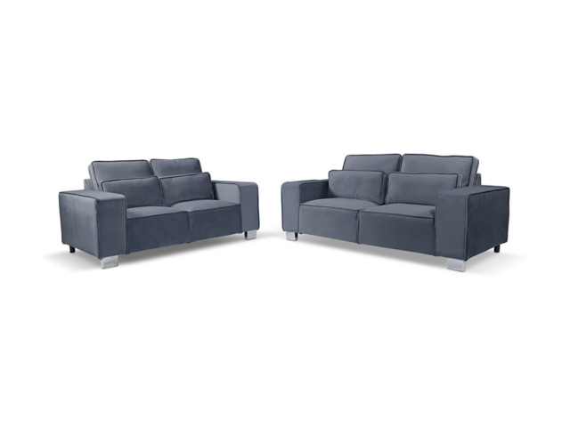 Sloane Luxury Large 3+2 Sofa Set Grey - image 1