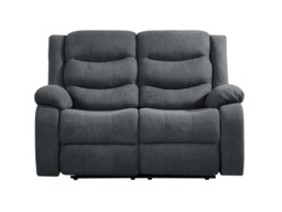 Classic 2 Seater Recliner Sofa Manual Fabric Grey