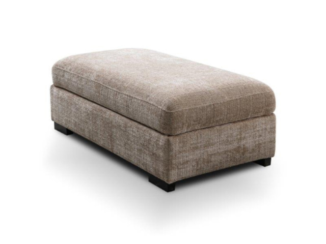 Chestnut Storage Footstool Enzo Fabric - image 1