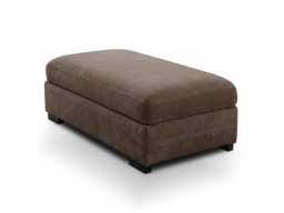 Chestnut Storage Footstool Enzo Fabric - thumbnail 2