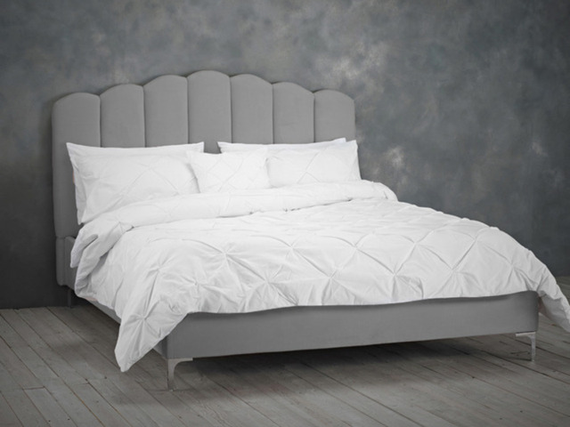 Willow Bed Frame in Soft Silver Velvet - image 1