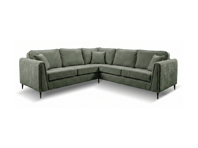 Ascot Forest Green Corner Sofa Boston Fabric - image 1