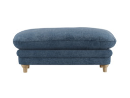 Plumpton Blue Footstool in Denim Blue and Duck Egg Chenille - thumbnail 7