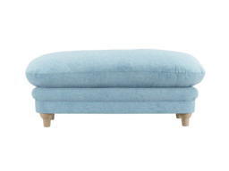 Plumpton Blue Footstool in Denim Blue and Duck Egg Chenille - thumbnail 8