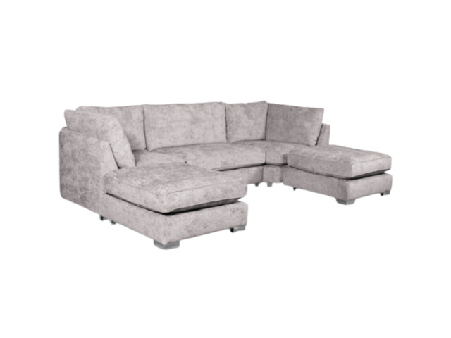 Brixton U Shape Corner Sofa Truffle Chenille - image 1